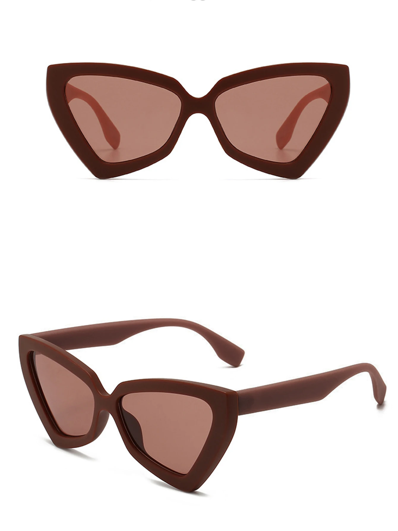 Neue Dreieck Polygon Sonnenbrille Frauen Männer Vintage Gläser Retro Cat Eye Sonnenbrille Weiblich Männlich Brillen Brillen für Sommer – Detail 11