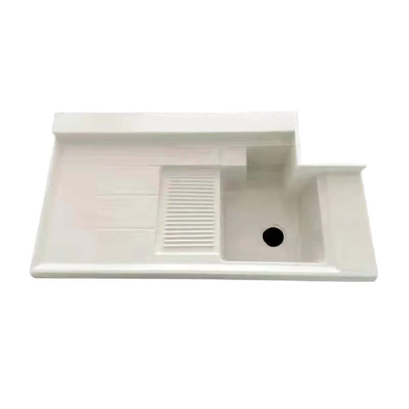 Laundry pool balcony wash basin integrated cabinet washing machine cabinet with rubbing board corner cutting laundry cabinet int