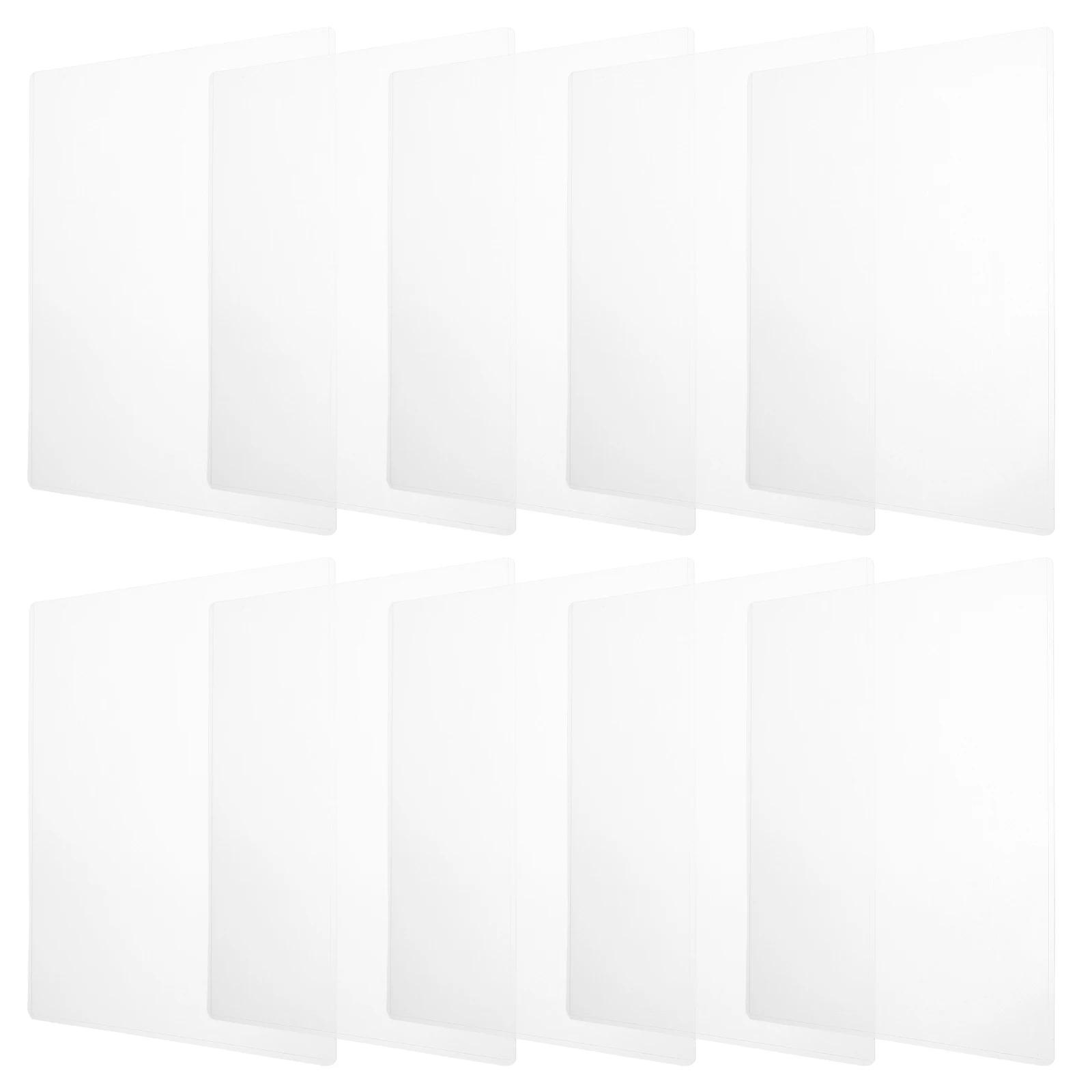 

30pcs Transparent Hard Card Holders Clear Page Protectors Plastic Sleeves for Posters Menus Photo Albums Documents Organizer