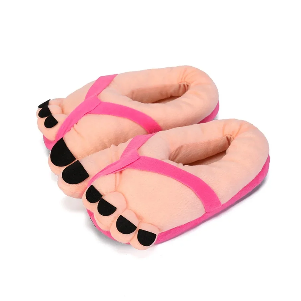 Kreative Winter-Hausschuhe für Damen und Herren, lustige Partner-Hausschuhe für große Füße, weiche, warme Baumwoll-Slipper für Zuhause – Detail 7