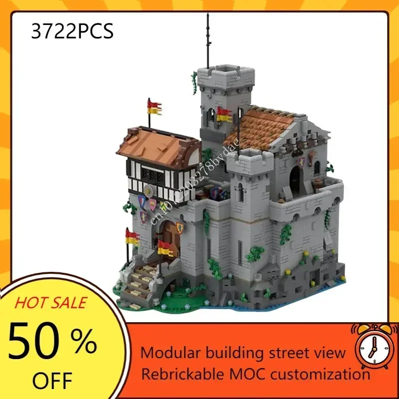 

3722PCS Lion Castle Outpost MOC Creative Medieval Architecture Castle Model Building Blocks Architecture Assembly Model Toy Gift