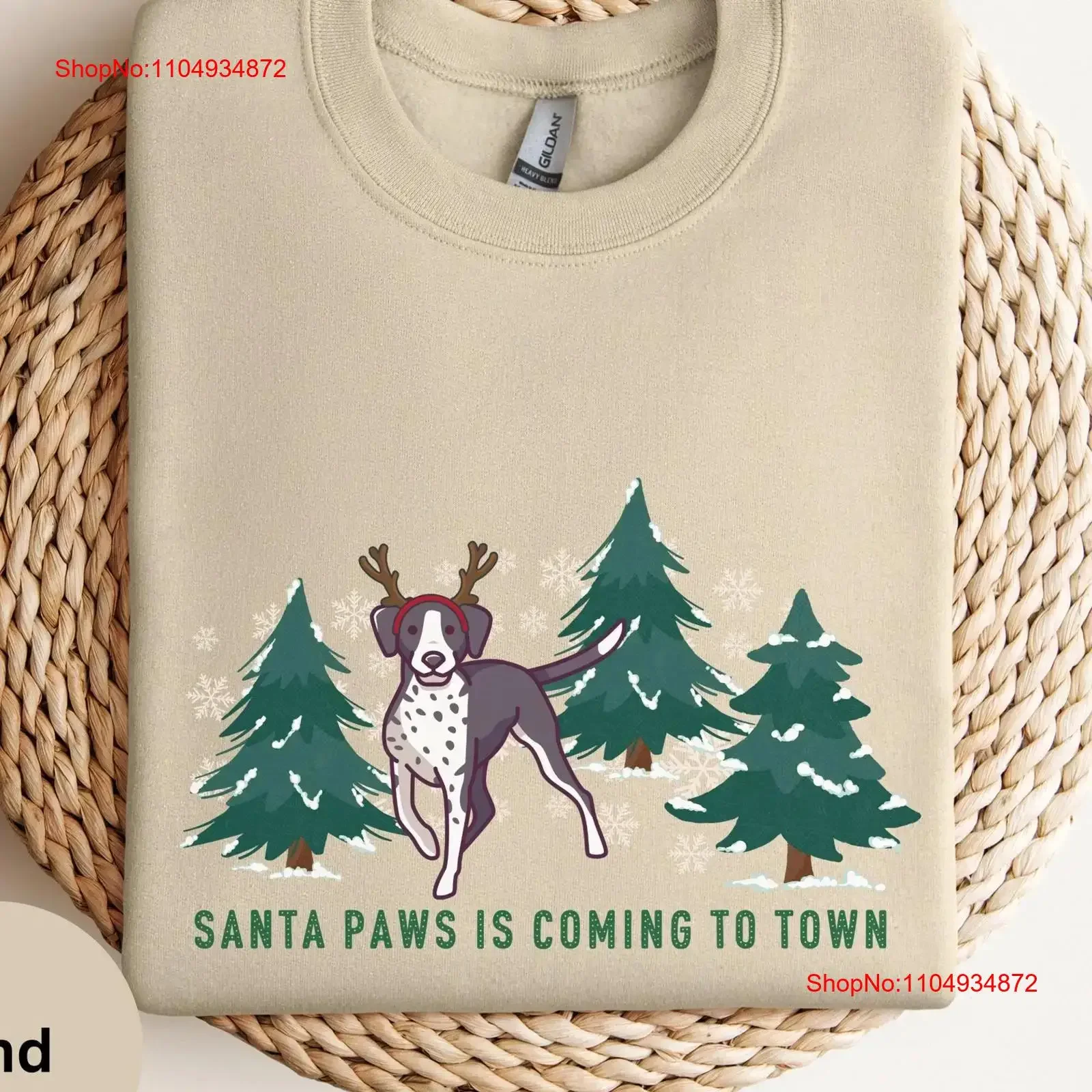 

pointer christmas sweaT T Shirt mom gifts german short haired shorthair dog gift dogs vintage Washed Top For Everyday Wear