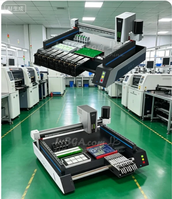 Compact K1 PRO Triple Vision Dual Head SMT Pick and Place Machine, High Precision Desktop Chip Mounter with Nozzle Kit for PCB Prototyping, Small Batch SMD Assembly & BGA Welding Electronics Workshop Use