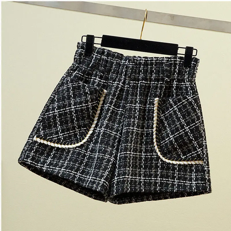 2024 Spring Girls Fashion Plaid Shorts Baby Kids Children Clothes 100-160cm