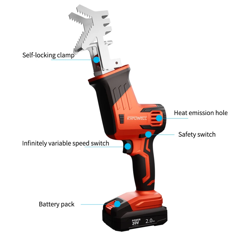 PA4230 20 فولت اللاسلكي الكهربائية المحمولة سكين الحصان المنشار بطارية 18650 الصناعية ليثيوم أيون الترددية المنشار فرش #3