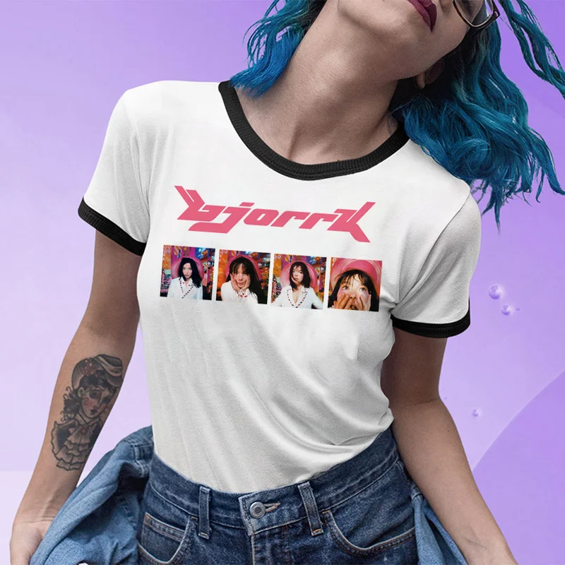 bjork t shirt tshirt men white t shirt kawaii grunge aesthetic couple  t shirt aesthetic graphic tees women