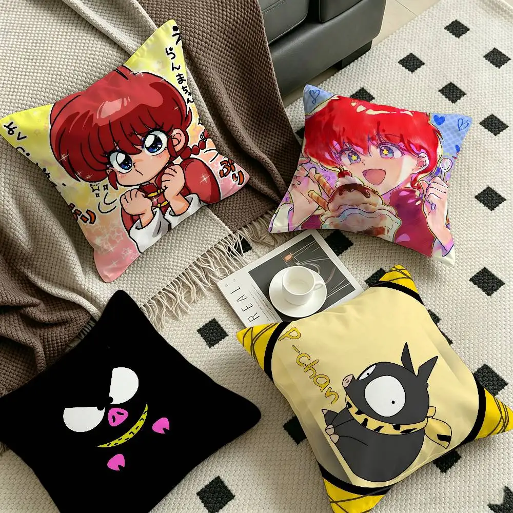 R-Ranma-12 Classic-Shonen Pillow Cover for Bedroom Room and Living Room Sofa Decorative Cushion Cover