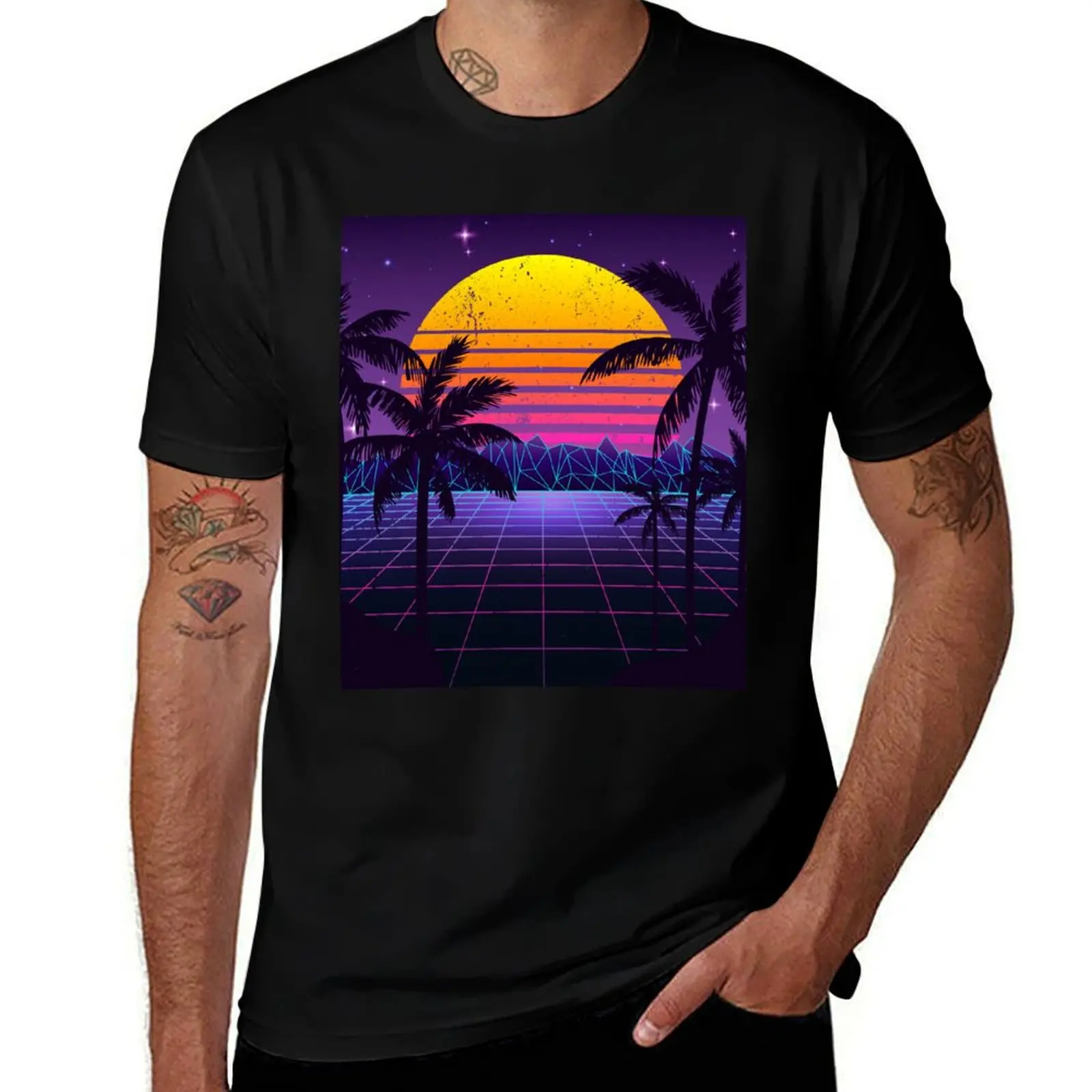 

Synthwave Sunset Aesthetic T-Shirt t shirt man luxury t shirt man designer