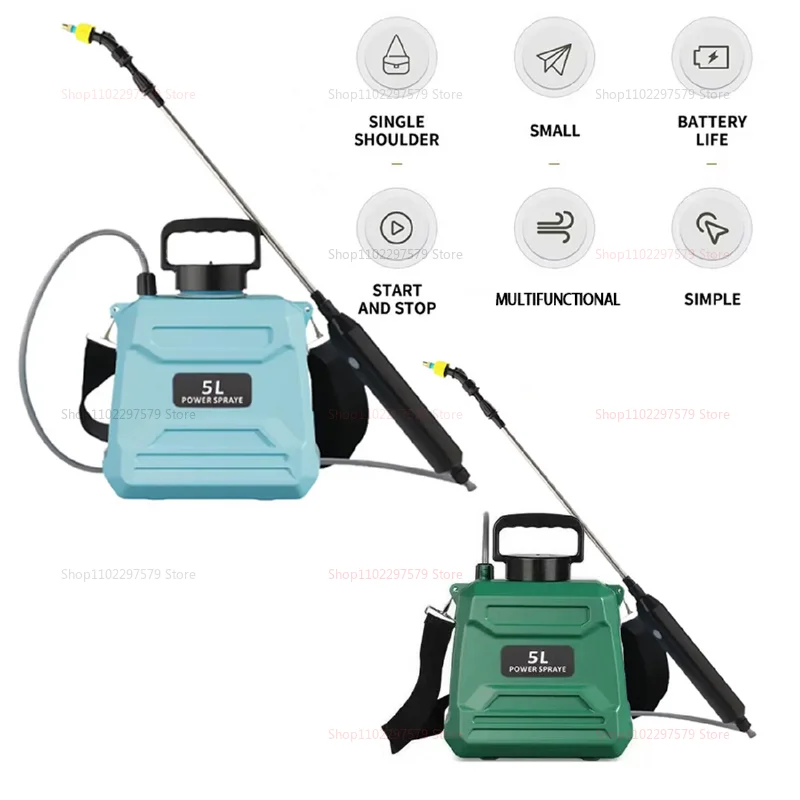 Spruzzatore elettrico per pesticidi da 5 litri Spray per fertilizzanti per fiori agricoli ricaricabili ad alta pressione automatico per l'agricoltura del giardino