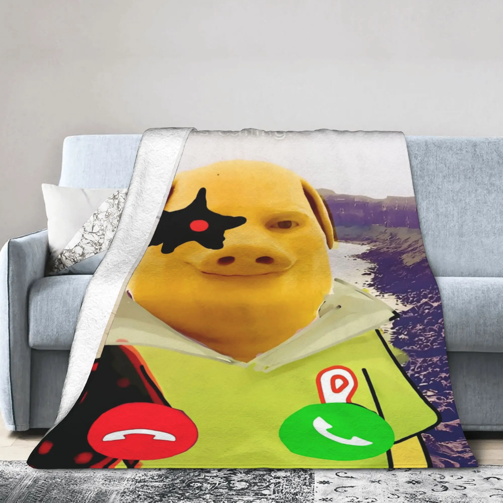 Soft Throw Blanket Travel Office Wounded John Pork Is Calling Blankets Flannel Bedspread For Home Decor Trend Sofa Bed Cover