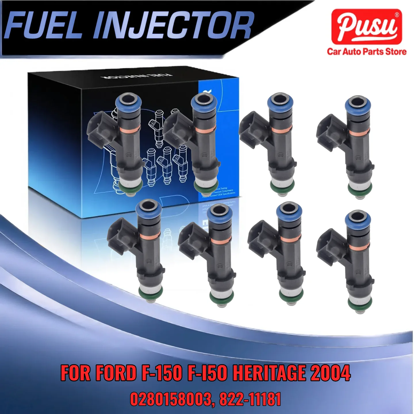 

New 8PCS Fuel Injector Set for Ford F150 5.4L SOHC 2004 2005 F 150 0280158003