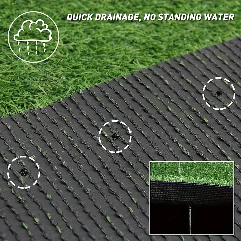 Premium Synthetic Grass Turf Pet Friendly Artificial Lawn with Drainage Holes for Garden Parties Weddings Outdoor Decor
