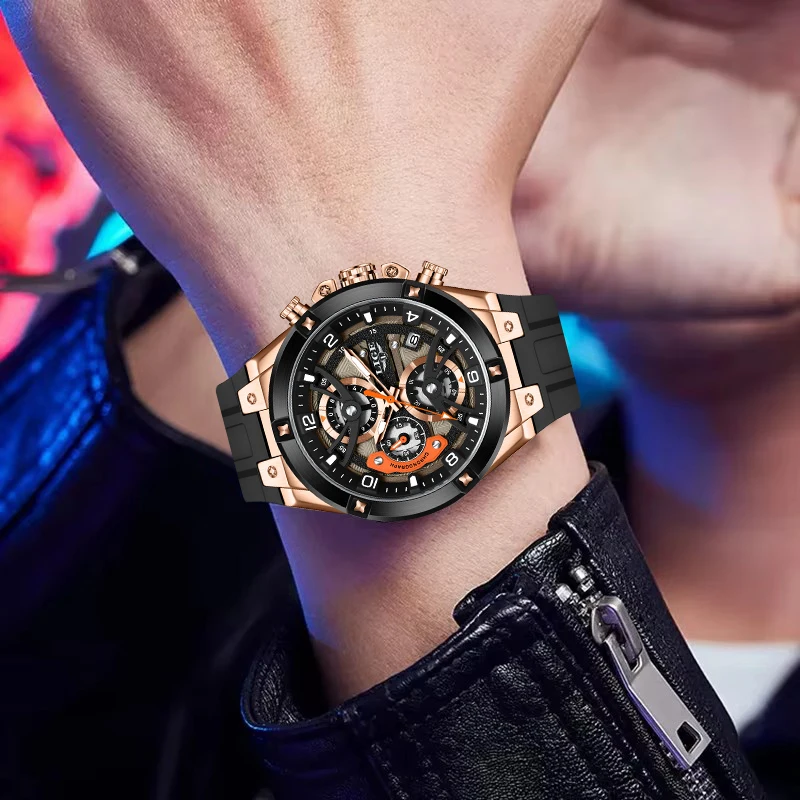 LIGE Fashion Luxury Quartz Watches for Men Simple Trendency Casual Sport Top Brand Waterproof Date Man Watch Random Gift Box New