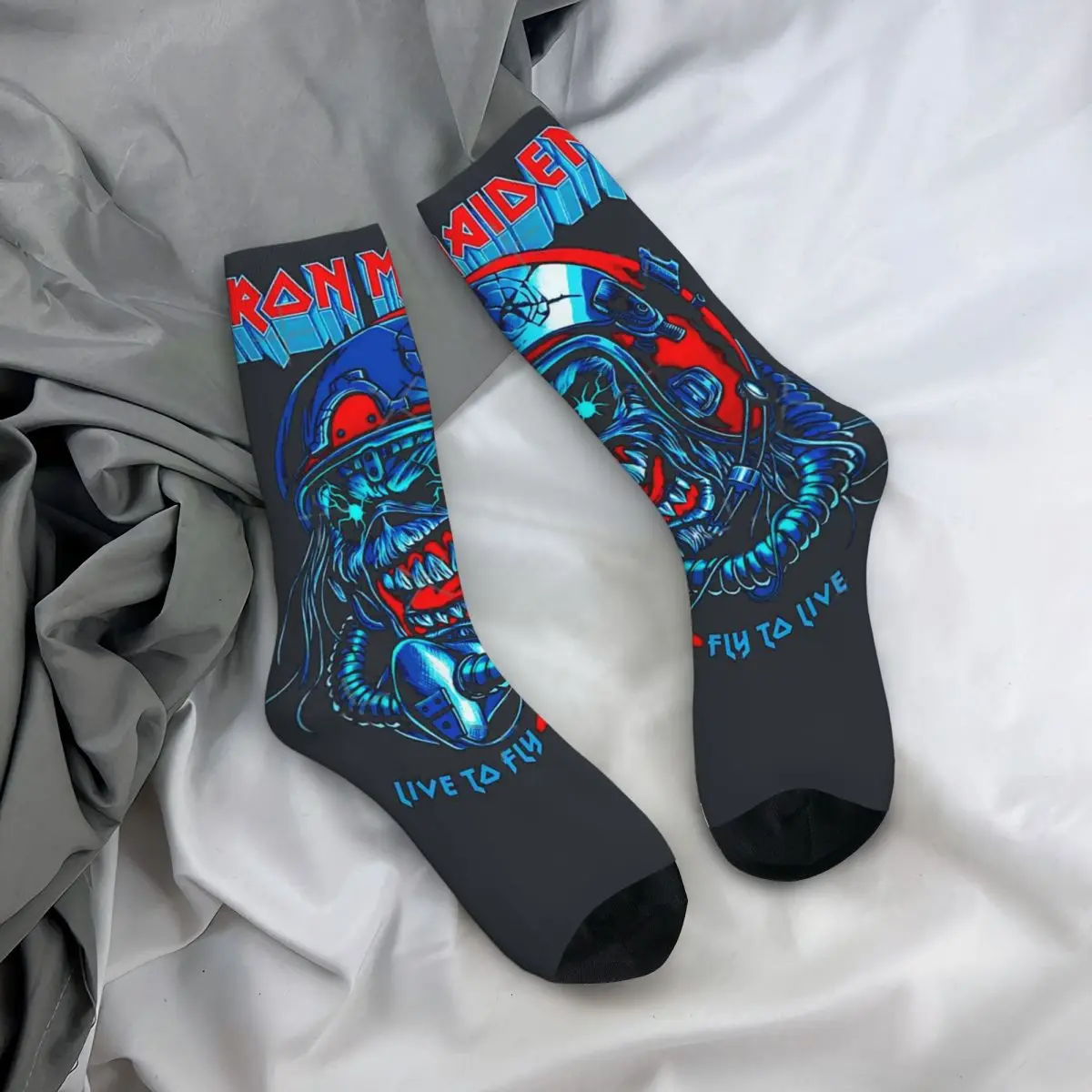 Trooper Metal 001 Crazy Men\'s  Socks Unisex i-iron maiden band Harajuku Seamless Printed Novelty  Crew Sock official-website