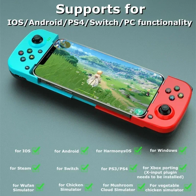 

D3 Wireless Bluetooth-compatible Game Controller for IOS/Android Smartphone Direct Connection MFI Mobile Game Stretching Gamepad