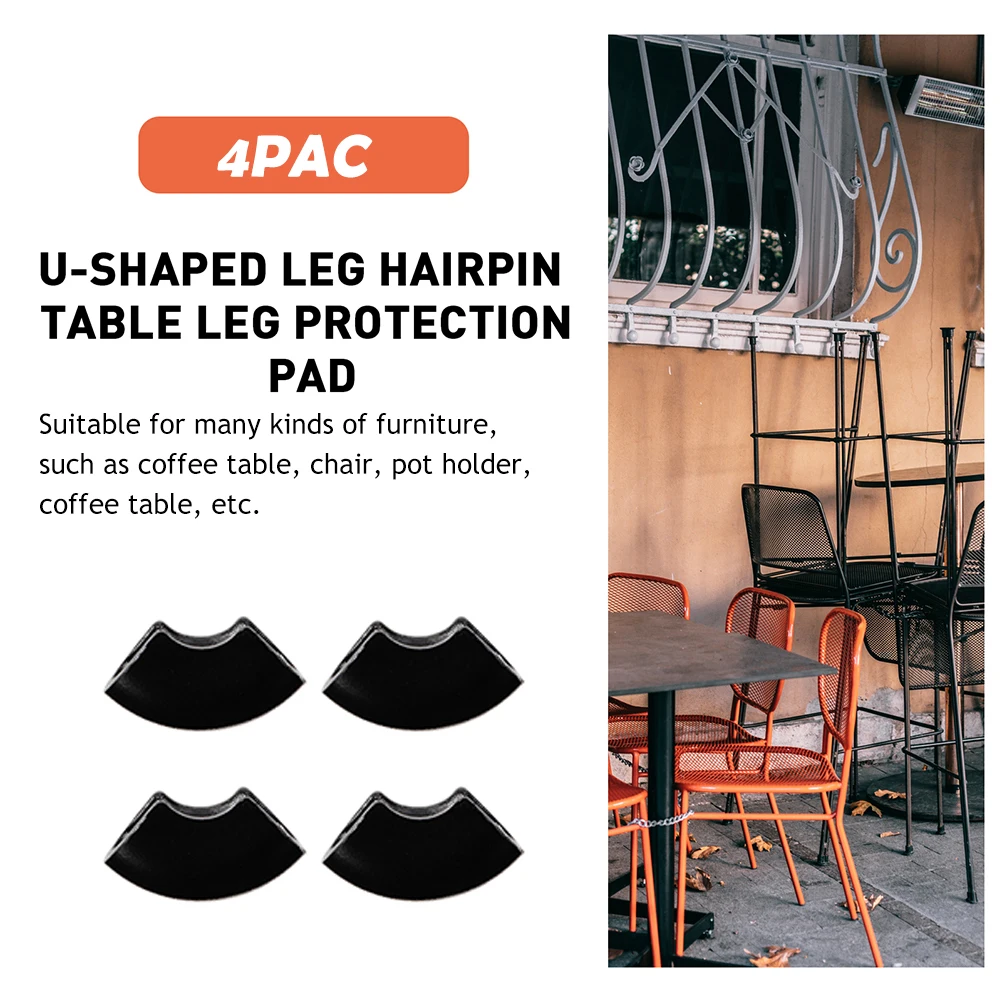 Leg Hairpin Protector Feet Table Cover Furniture Rubber Legs U Chair Shaped Caps  Floor Cap Tip Protectors Pads Pad Desk Cups image 2