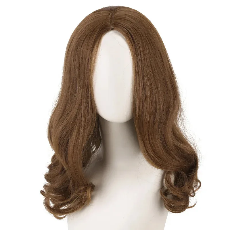 Peruka Cosplay Lord Shengda Identity V Psycholog Ada Mesmer Brązowa Średniej Długości Micro-Roll