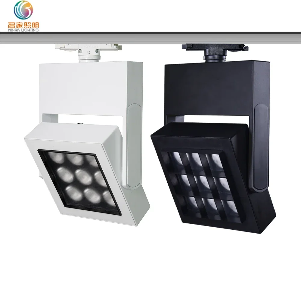2026 Narrow Spot 5 Degree Flood 60W High RA For Museum Lighting Square LED Track Spotlight