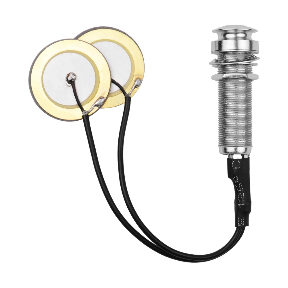 Adhesive Mounting​ Acoustic Guitar Pickup​ ​1/4 Inch Jack​ ​Plug-and-Play​ ​Instrument Pickup​ Compact ​Mini Transducer​