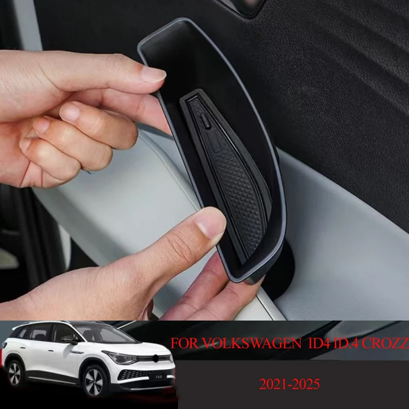 ABS مقبض باب السيارة صندوق تخزين صينية ل Volkswagen VW ID 3 ID 4 ID.4 ID 6 ID.6 CROZZ 2021-2025 الملحقات #1