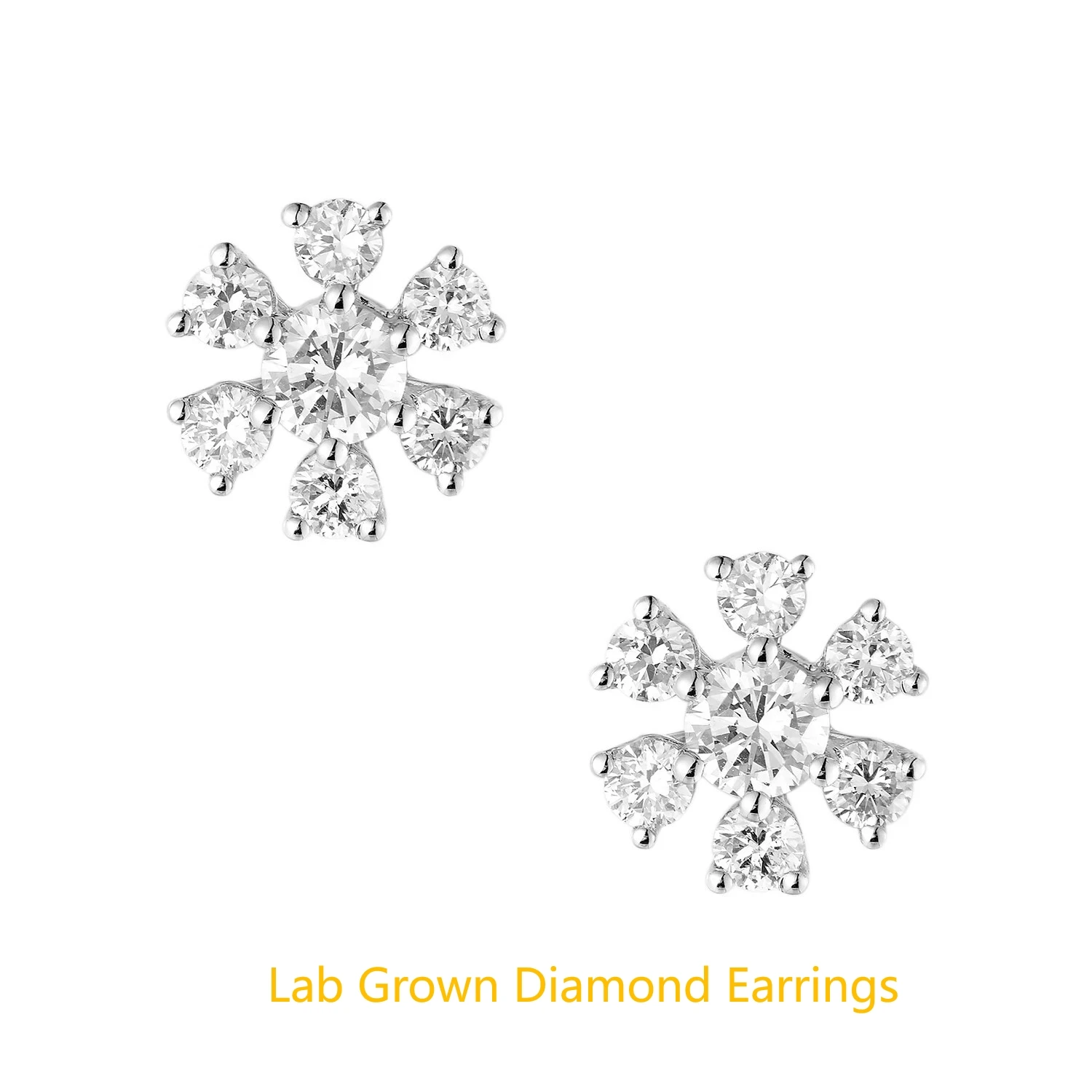 

Platinum 950 Lab Grown Diamond Round Shape 0.55CTW DEF VS-VVS Stud Earrings Simple Design Diamond Earrings For Lady