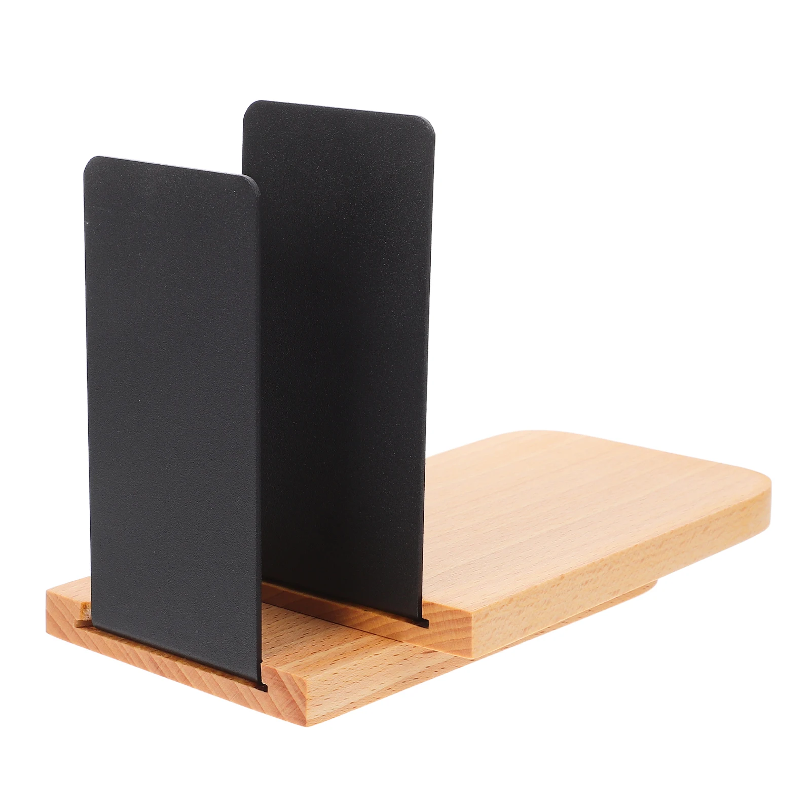 

2Pcs Wooden Bookends Smooth Edges Decorative Wood Book Ends for Kids Books Classroom Shelf Organizer Stoppers Aesthetic Bookend