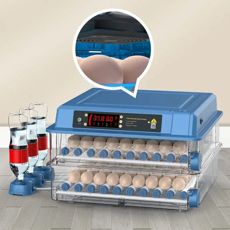 High Quality 110V/220V Electric Incubator Fully Automatic Intelligent Double Home Pet Electric Incubator Automatic Egg Turning view 3