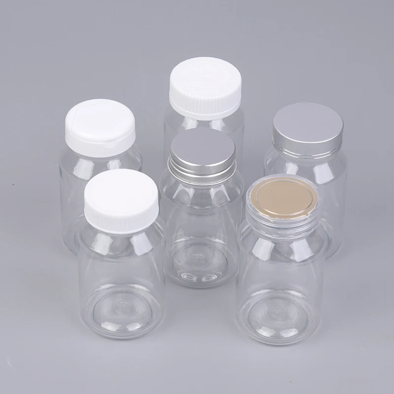 1PC 100ML Empty Big Mouth Medicine Bottle With Lid Food Grade Plastic Container For Pill Capsule Tablet Refillable Bottle