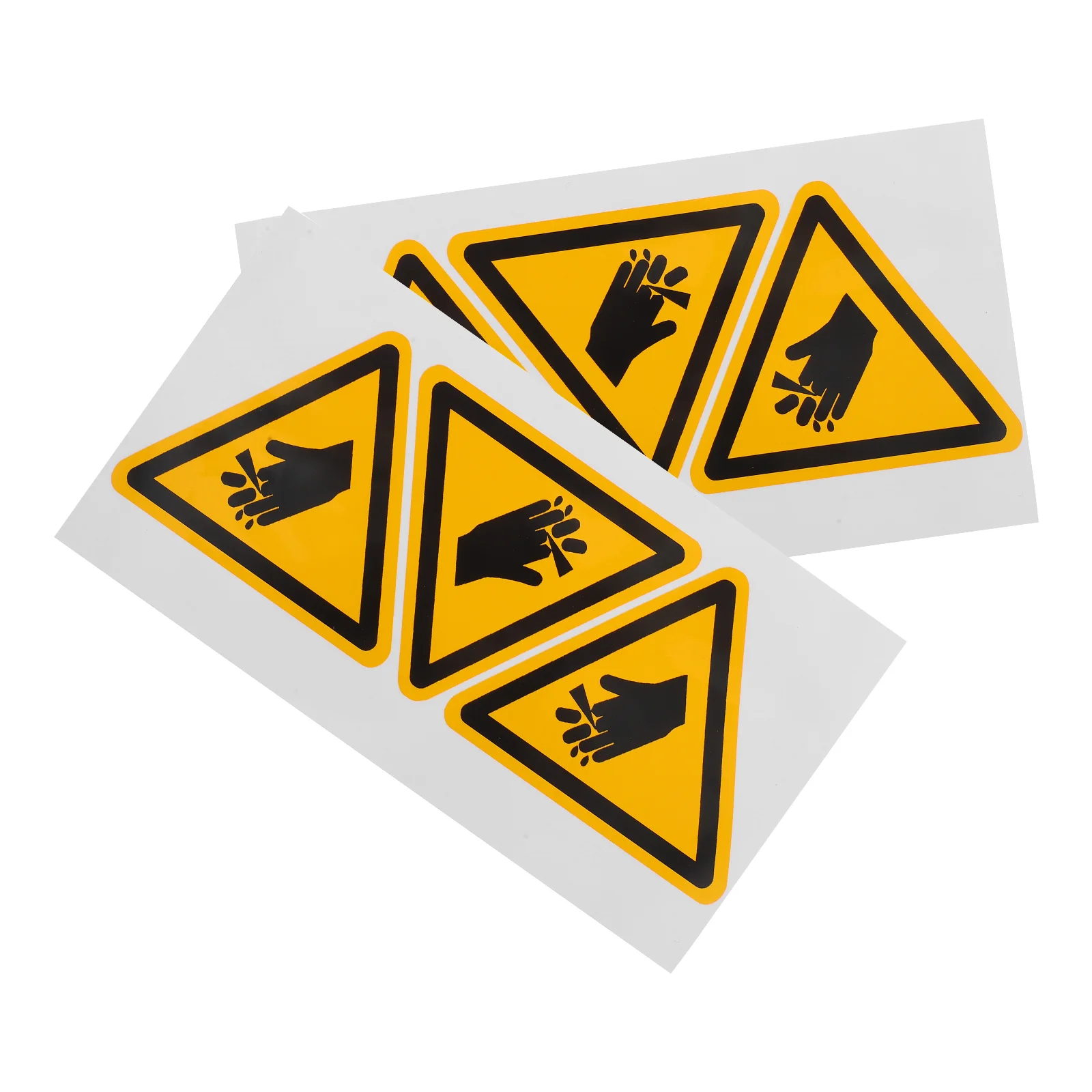 6 Pcs Warning Labels Electric Fence Safe Signs Stickers Waterproof Adhesive Hand Machinery Safety Reminder Industrial