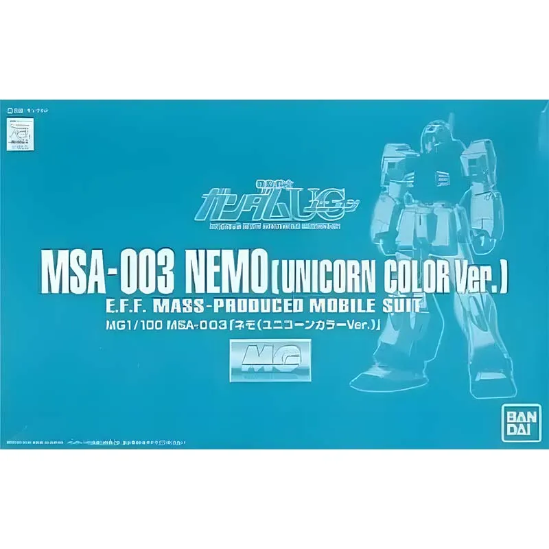 

Bandai Gundam Model Kit MG Nemo Unicorn Color Anime Figure Gunpla Building Kit Gundam Collectibles Action Figures Toys Mens Gift
