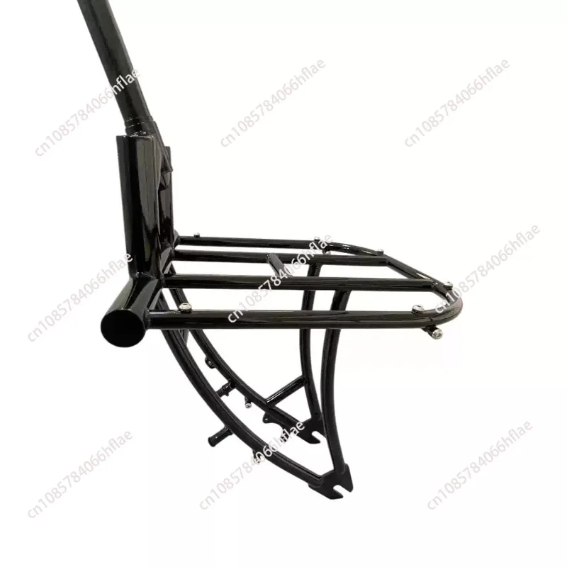 Thickened Steel Open Front Bike Fork with Adjustable Open Shelf, Upgraded 28.6mm Pipe for 700C Bicycle