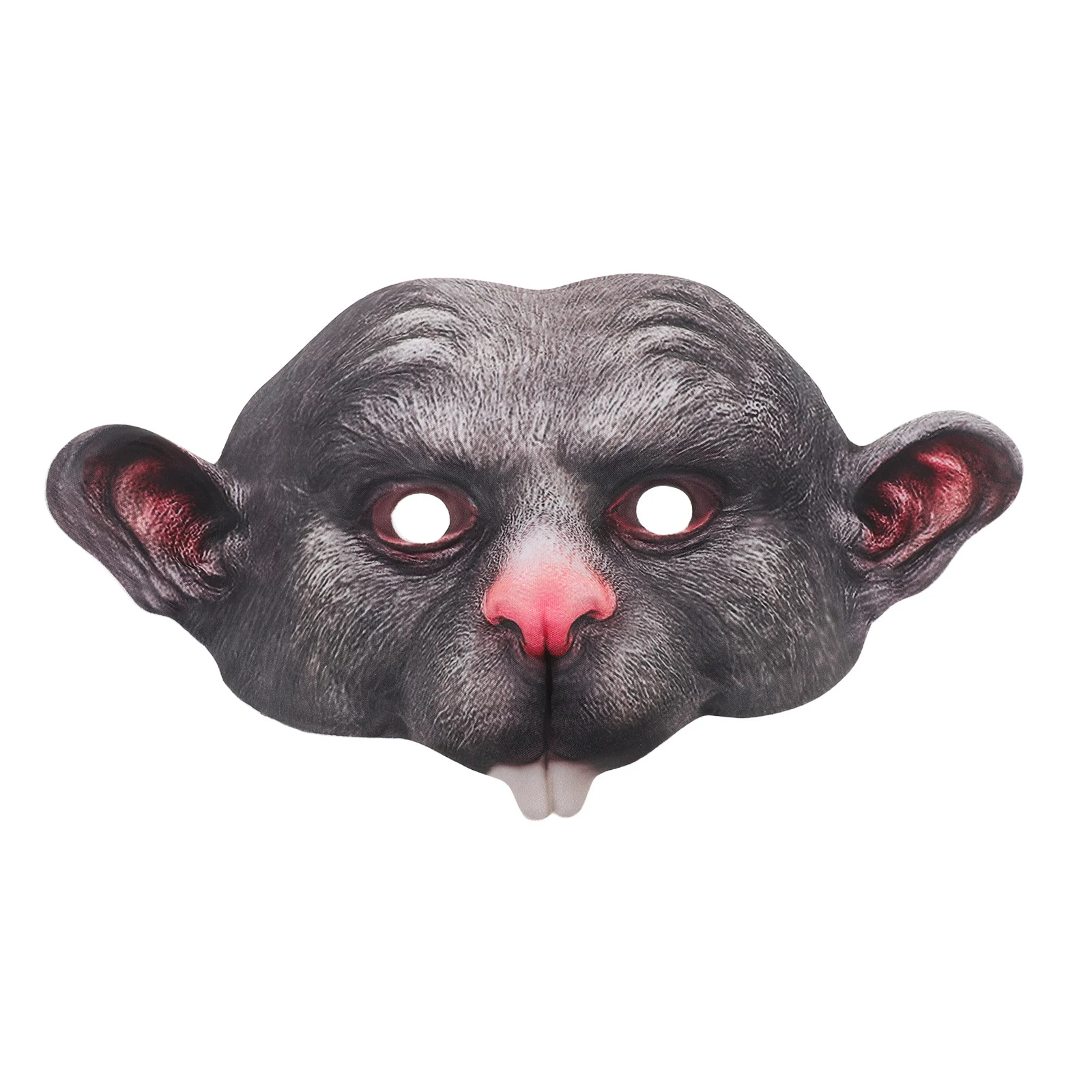 

Realistic Mouse Mask for Halloween Gray Animal Themed Party Accessory Half Face Costume Dress Up Fun for Adults Carnival