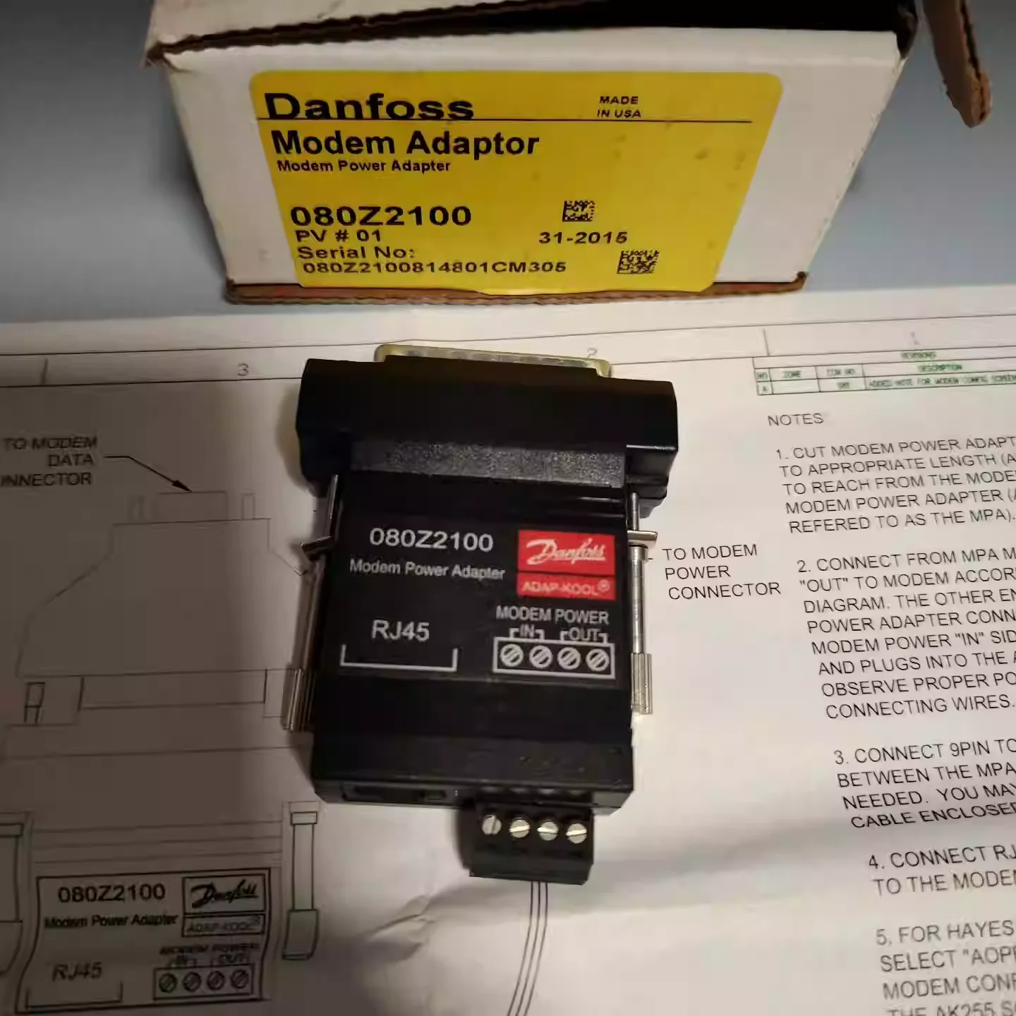 Danfoss Controller Connection Converter 080Z2100