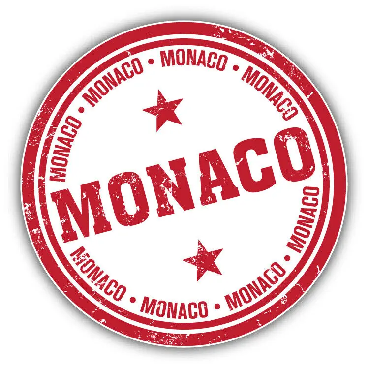 Monaco Garbage Stamp Car Bumper Sticker Decal Car and Accessories Interior Decoration Accesories Tuning