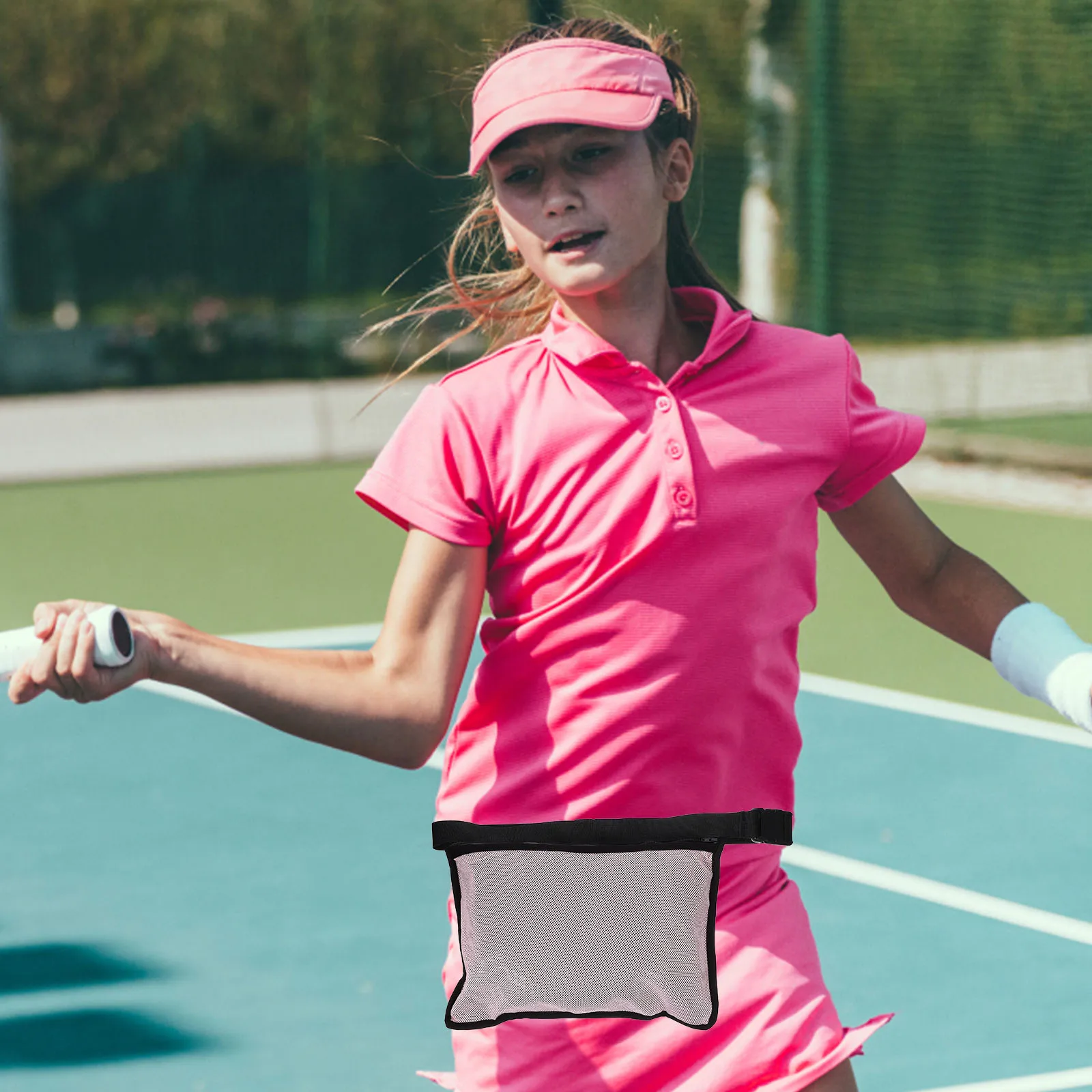 

Pick up Ball Bag for Tennis Balls Mesh Pouch Waist Picking Bags Oxford Cloth Holders Woman