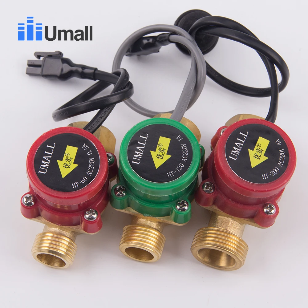 HT60 Thread G1/2 20MM Water Flow Switch Automatic Pressure Control Connector Valve Sensor 220V 60W