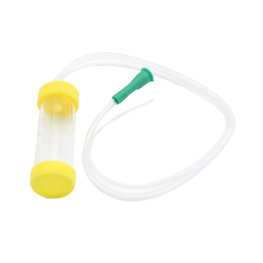 Disposable adult mucus extractor sizes fr6 fr8 fr10 fr12 fr14 for mucus suction catheter with screw cap oro-pharyngeal suction