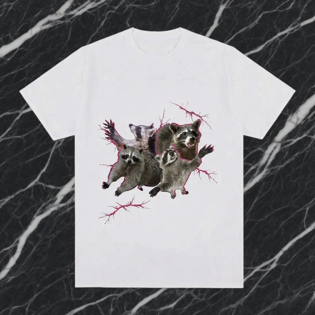 

Rizz Em with The Tism Autism Racoon Tshirt Summer Casual Fashion Short Sleeve T-shirt Women's Extra Large Men Clothing