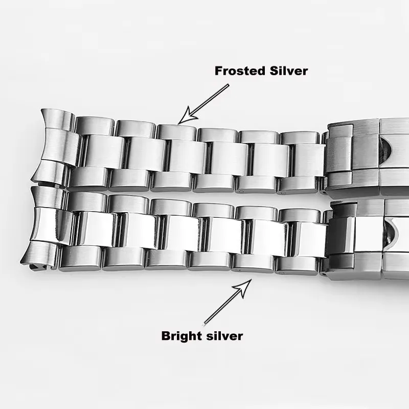 Watch Bracelet For Rolex SUBMARINER DAYTONA SUP GMT Men Fine-Tuning Pull Button Clasp 904 Stainless Steel Watch Chain 20MM