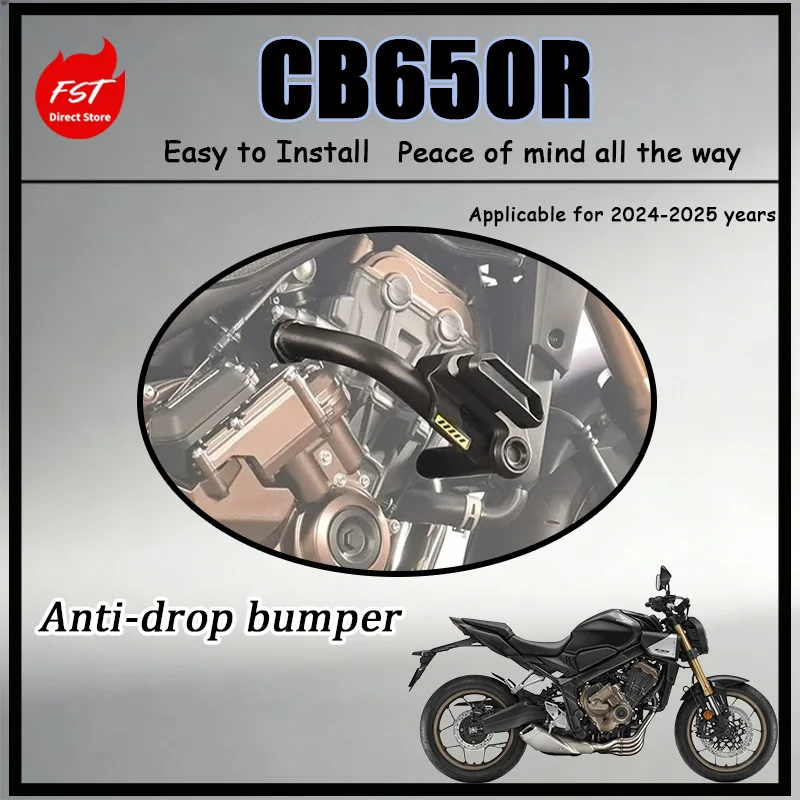 

FOR 2024-2025 CB650R CBR650R E-Clutch Crash Bar Bumper Frame Slider Anti-Fall Engine Guard Motorcycle Modification Parts