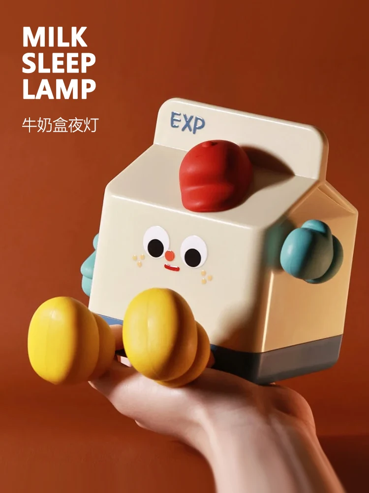 The Milk Carton Style Accompanies  Sleep Night Light Tapping Induction Delay Switch Off   Mobile Phone Holder