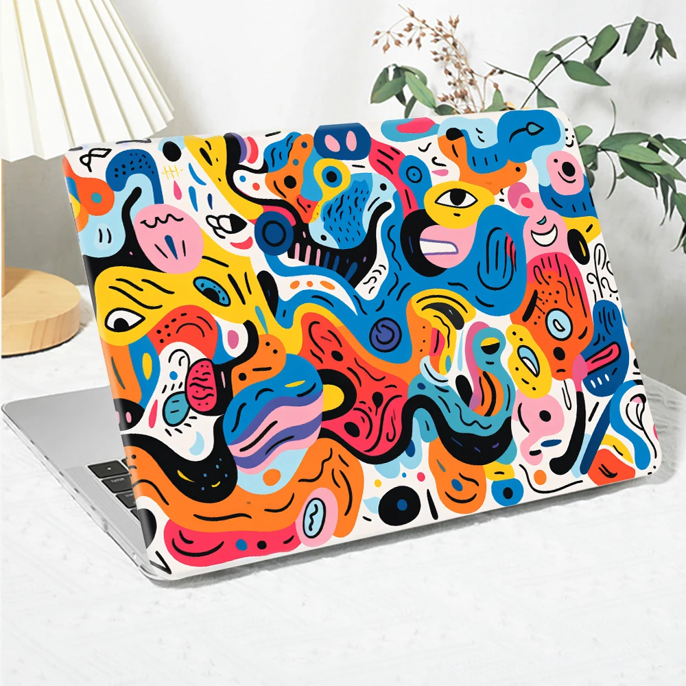 Abstract expression graffiti Laptop Case for MacBook Air 15 Cover M2 M3 M4 M5 2026 Funda for MacBook Neo 13 Pro 14 16 Print Case