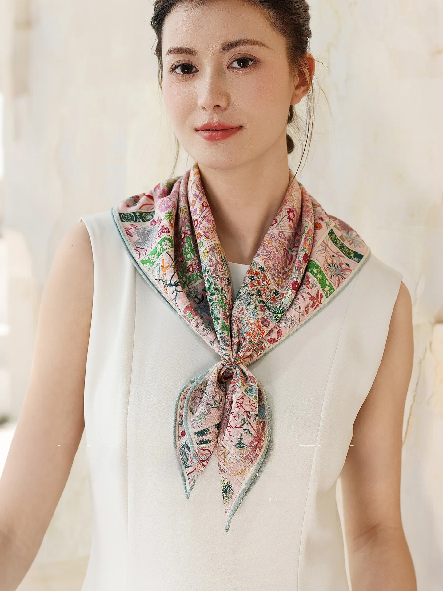 pink-silk-woolen-scarf-small-square-luxury-feel-ladies-scarf-spring-thin-mom-sle-faionable-korean-edition-warm-floral-pat