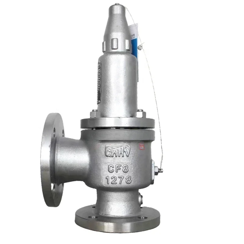 SS304 Safety Valve Cast Steel Flange Full Start Spring Type Safety Valve Boiler High Temperature Steam Pressure Relief Valve