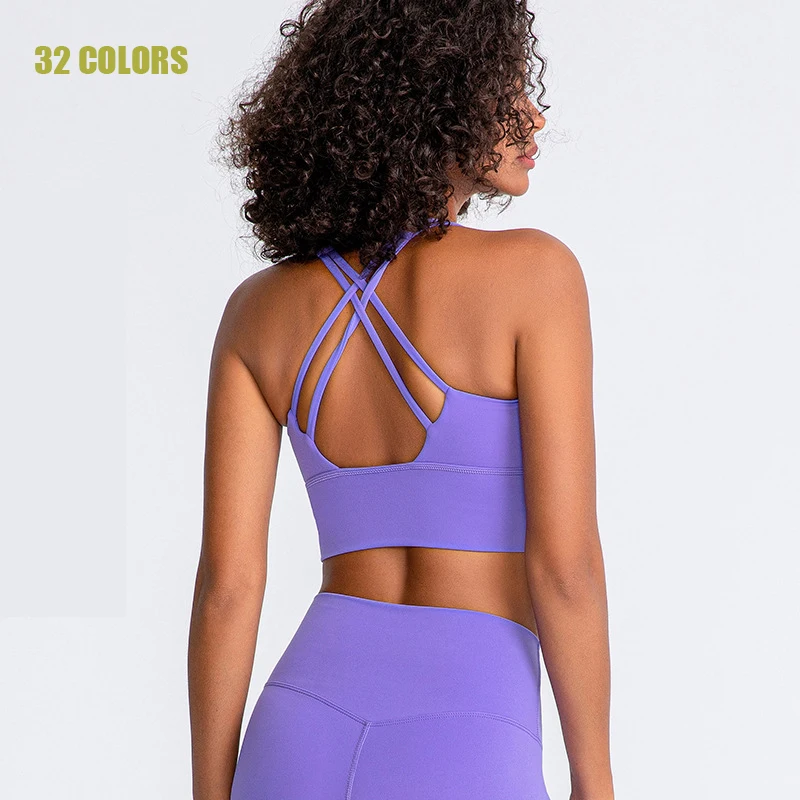 

Sports Bra Cropped Sportswear Beauty Back Women's Sports Top Sexy Lingerie Soft Gym Top Fitness Yoga Bra High Impact Sports Bra