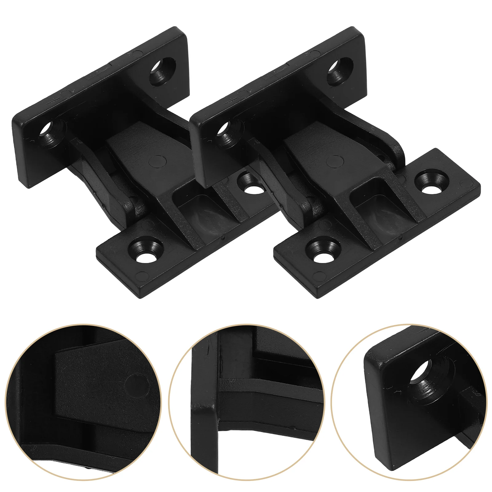

12 Set Snap Connector Drawer Easy and Fast Install Front Panel Hardware Black Plastic