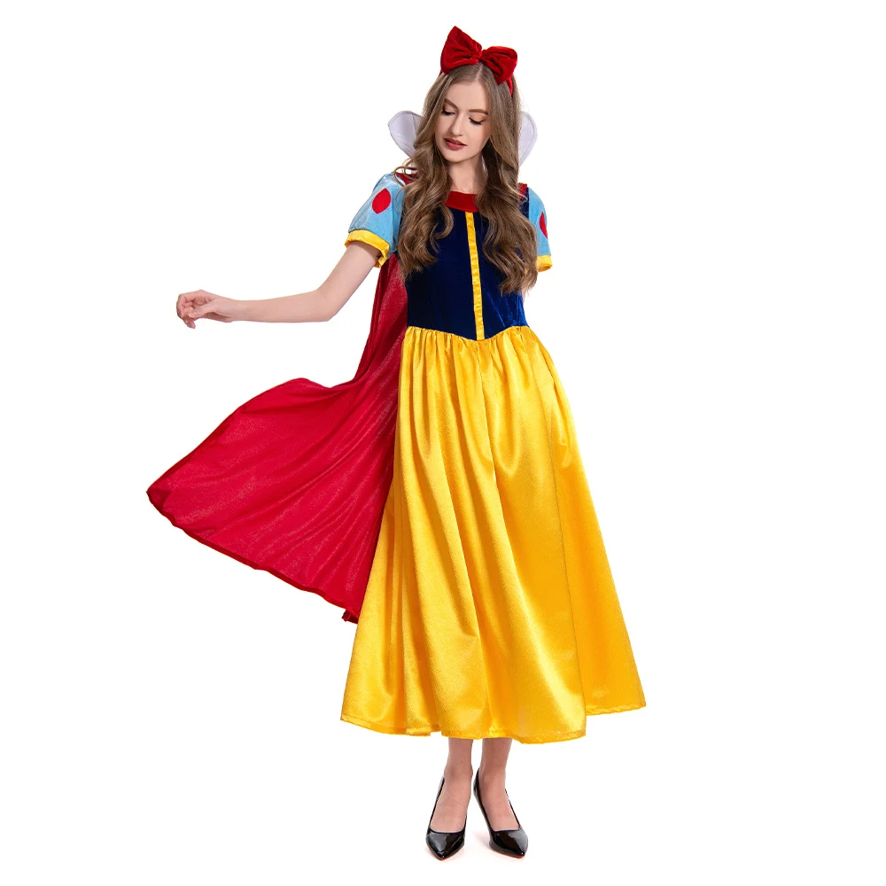 Costume de princesse blanche-neige pour femmes, déguisement fantaisie pour adultes, tenues de jeu de rôle, Costume de carnaval d'halloween