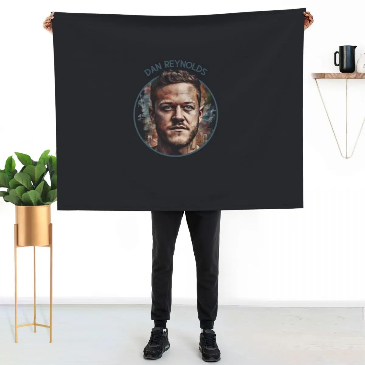 Dan Reynolds Throw Blanket Soft Solid Color Blanket for Couch Bed