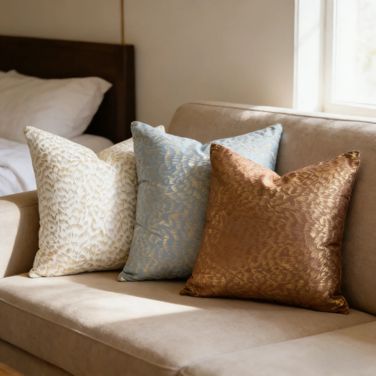1pc Gold Foil Velvet Pillowcase 45*45cm Room Decor Throw Pillow Cover for Sofa Living Room Bedroom Decorative Cushion Cover