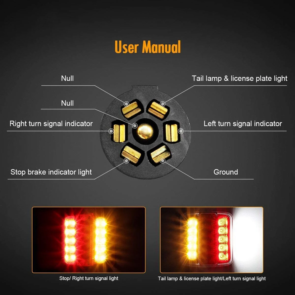 1 Set 12V Trailer Light Kit Tail Light Trailer Lights License Plate Light Lamp for Truck Caravans Horse Boxes Trailers